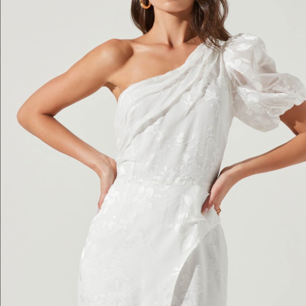 Santorini One Shoulder Floral Midi Dress - Picture 8 of 8